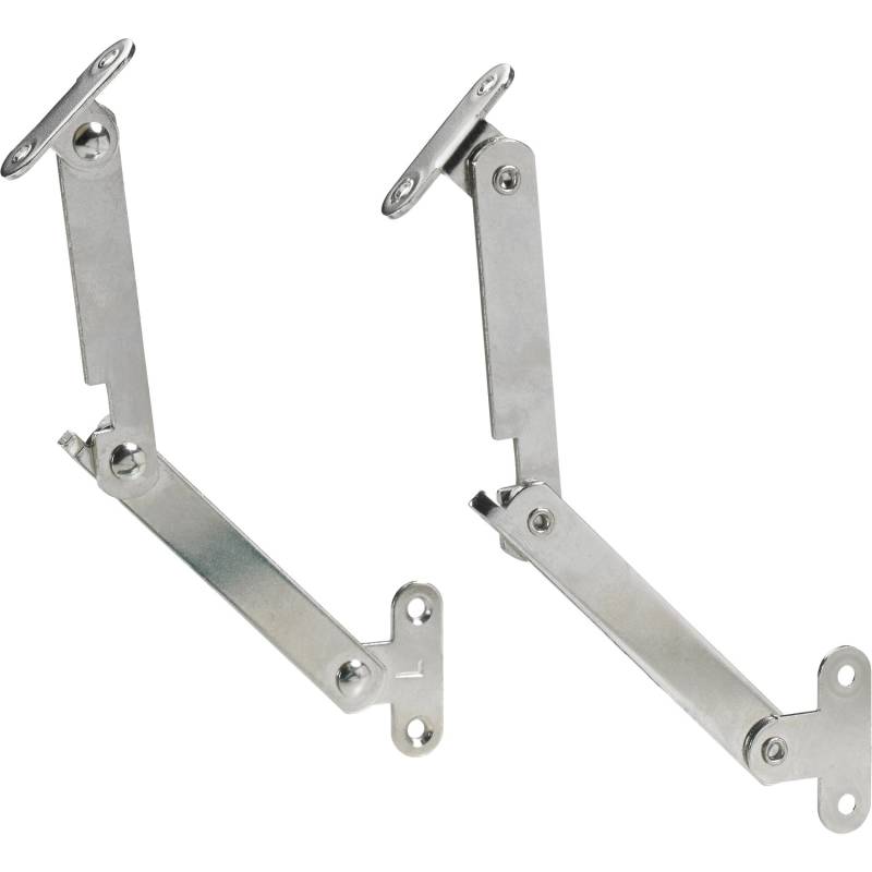 Hettich Mini Klappenhalter Stahl 130 mm Vernickelt 2 Stück von HETTICH