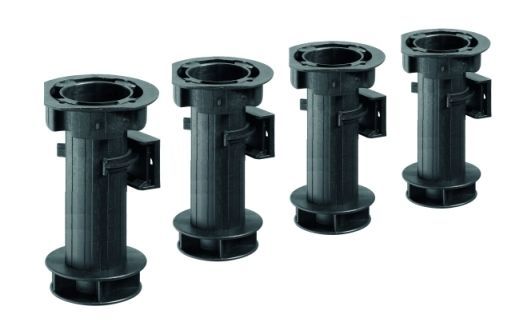 Hettich Sockelverstellfuß-Set Kunststoff 25 x 150-170 mm schwarz von HETTICH