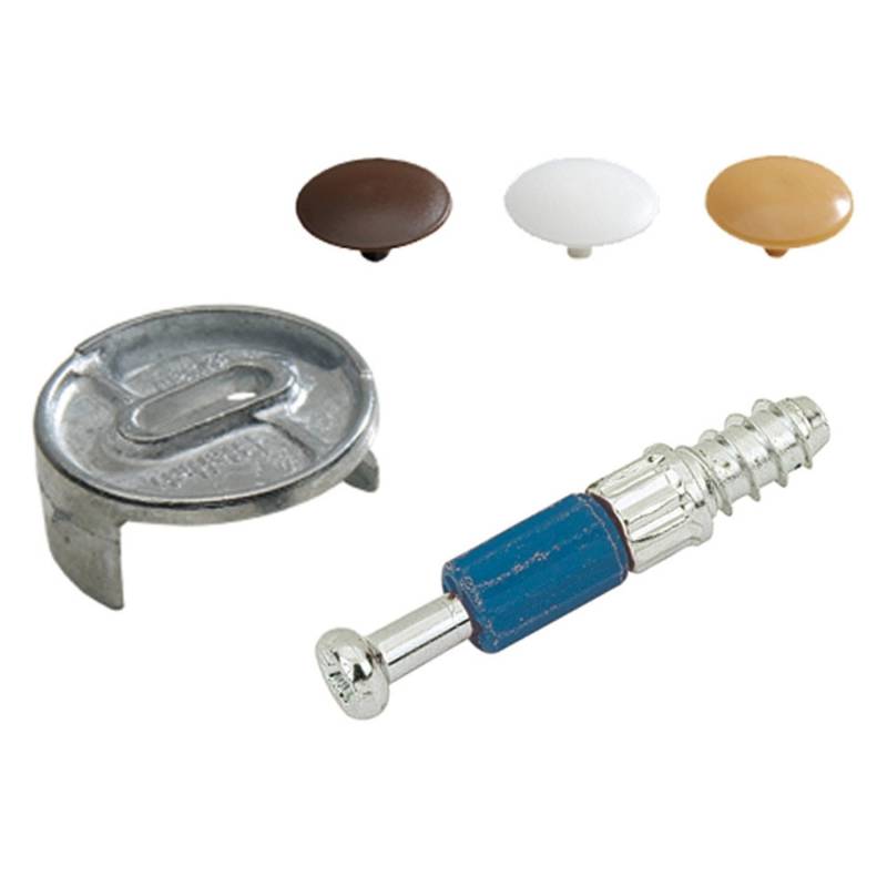 Hettich Verbindungsbeschlag mit Abdeckkappen Ø 25 mm x 24,5 mm Stahl 8 Stück Hettich Verbindungsbeschlag mit Abdeckkappen Ø 25 mm x 24,5 mm Stahl 8 Stück von HETTICH