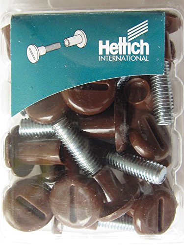 Hettich Verbindungsschrauben, M6, 29-36 mm, Kunststoff braun, 10 Stück, 89325 von Hettich