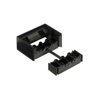 Kabel-Zugentlast. 46053, für bis zu 4 Kabel, Kunststoff schwarz, zum Anschrauben von Hettich