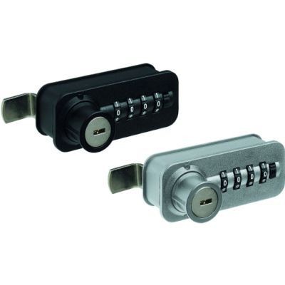 MB-Zahlenschloss, mit Riegel 9206806, Kunststoff/Stahl schwarz matt, rechts von Hettich