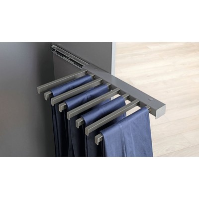 Schrank-Hosenhalter 9279066, Li.Korpusb.362, 8 Hosen,Stahl anthrazit von Hettich