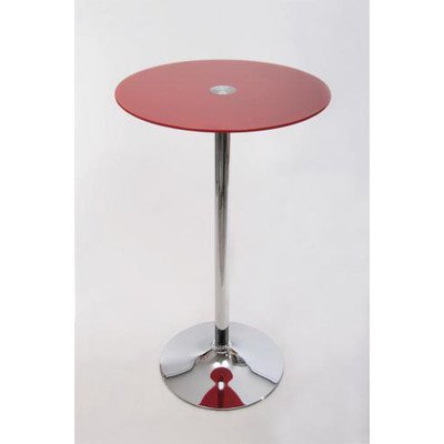 HeuSa Tech Bistro Tisch Glasplatte rund 102 cm Tischplatte Glastisch Stehtisch Modell Berlin (Rot) von HeuSa Tech