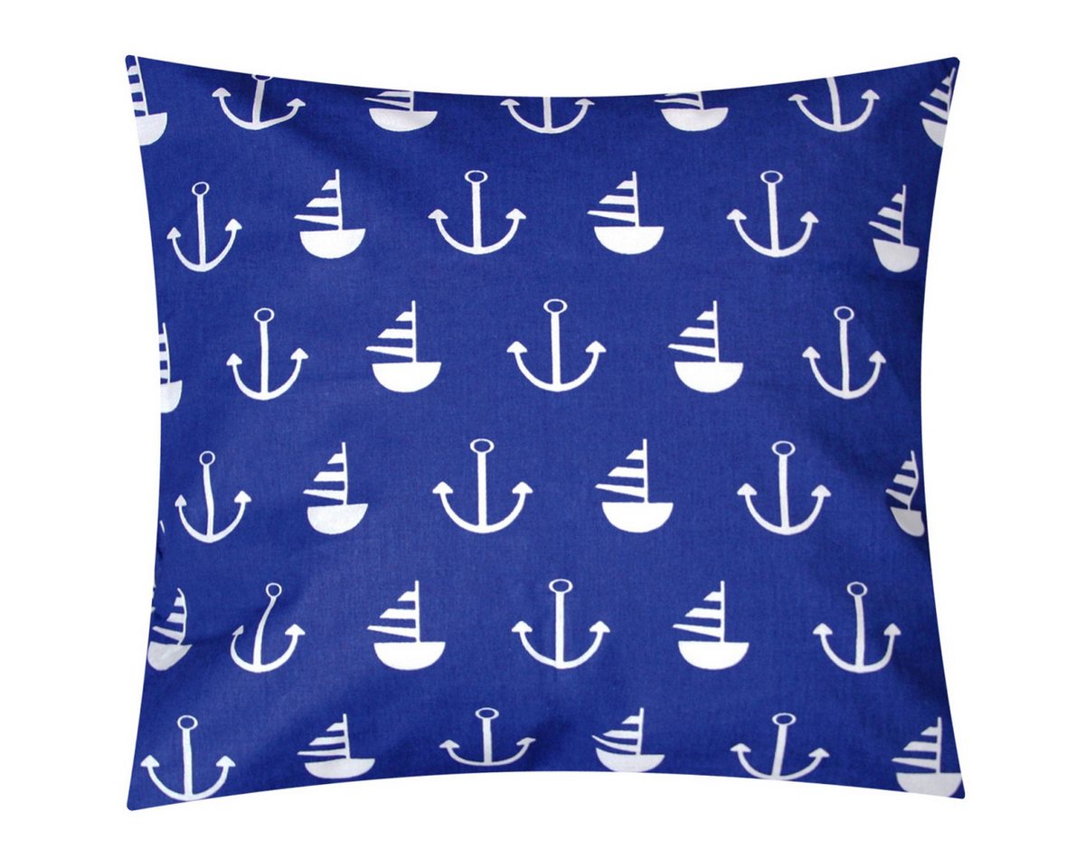 Heubergshop Kissenbezug, (1 Stück), 40x40cm Anker Kissenhülle 100% Baumwolle Deko (1-Stück-520/1-40x40) von Heubergshop