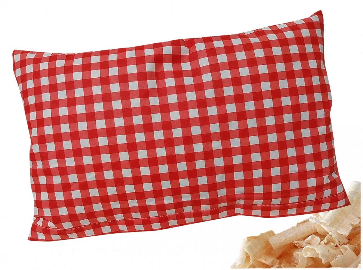 Heubergshop Zirbenkissen, 1-tlg., 30x20cm Gefüllt mit Zirbenspäne Rot Kariert (Karo-Rot-20x30) von Heubergshop