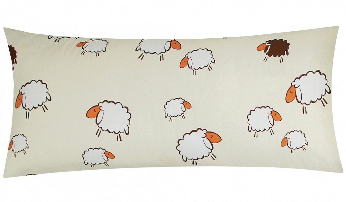 Heubergshop Kissenbezug, (1 Stück), 40x80cm – Schafe Lämmer 100% Baumwolle Kinder (1 x 99/3 40x80) von Heubergshop