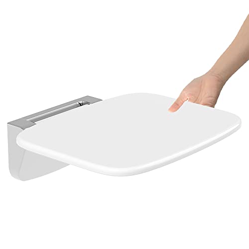 Heuffe Duschsitz Klappbar Wandmontage Duschklappsitz Klappsitz Dusche bis 200kg Badestuhl Duschhocker-Badhocker Hocker Duschstuhl für Senioren (Weiß) von Heuffe