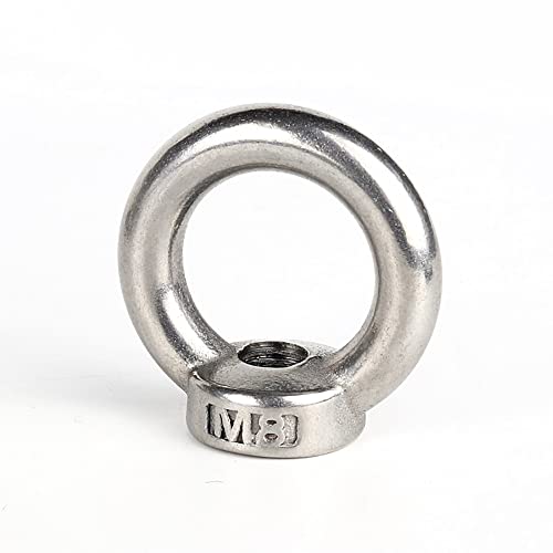 10 Stück M8 Ring-Augenmuttern, Innengewinde, 304 Edelstahl-Ringschrauben von Heuskay