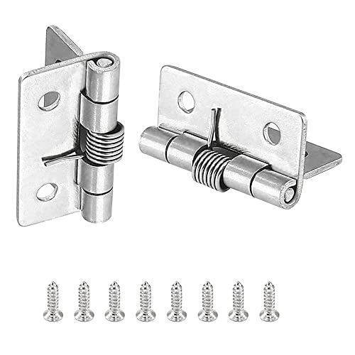 2 x Rannb Federscharnier, selbstöffnend, 5,1 cm lang, Edelstahlscharnier von Heuskay