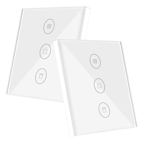 HEUXGIR Smart Roller Shutter Switch,Rolladensteuerung with Alexa/Google Home/Smart Life Compatible,Rolladenschalte Timer and Voice Control with Controllable LED, Requires Zero Conductor,Pack of 2 HEUXGIR Smart Roller Shutter Switch,Rolladensteuerung with Alexa/Google Home/Smart Life Compatible,Rolladenschalte Timer and Voice Control with Controllable LED, Requires Zero Conductor,Pack of 2 von HeuxGir