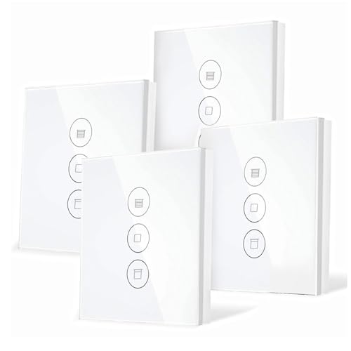 HEUXGIR Smart Roller Shutter Switch with Percentage Function,WIFI Rolladensteuerung Timer Switch Voice Control,Compatible with Alexa/Google Home,Blinds Roller Shutter Control Requires Zero,Pack of 4 HEUXGIR Smart Roller Shutter Switch with Percentage Function,WIFI Rolladensteuerung Timer Switch Voice Control,Compatible with Alexa/Google Home,Blinds Roller Shutter Control Requires Zero,Pack of 4 von HeuxGir