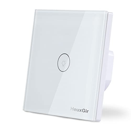 HeuxGir Wlan Smart Lichtschalter，TouchfäHiger Lichtschalter Mit Smart Life Tuya App,Alexa Und Google Home，Nullleiter Erforderlich (DKG1) von HeuxGir