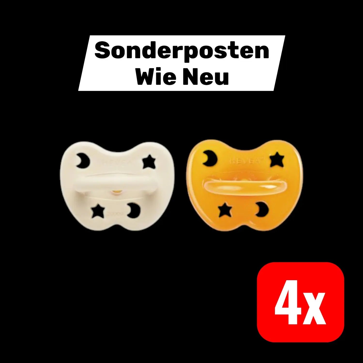 B-Ware Hevea 2er Pack Schnuller Sauger Naturkautschuk Milky White Natural 4 Sets B-Ware Hevea 2er Pack Schnuller Sauger Naturkautschuk Milky White Natural 4 Sets von Hevea