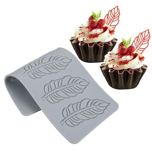 Heveer Blätter Form Backform aus Silikon Blätter Silikonform 3D Silikonformen Candy Mold für Zuckerpaste Schokolade Fondant Butter von Heveer