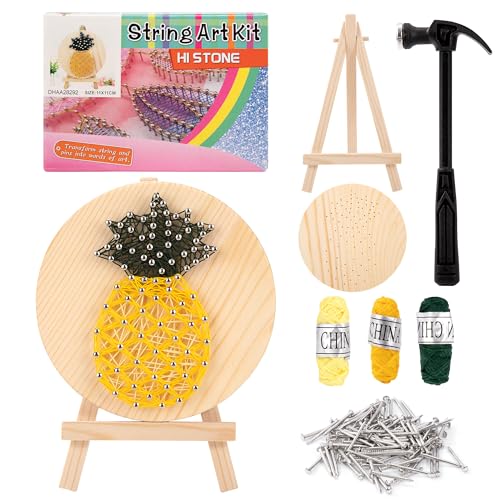 Heveer DIY String Art Kit Für Anfänger DIY Ananas Craft Kit Nail String Art Kit für Erwachsene Kinder Wanddekorationen Einzigartiges Geschenk von Heveer