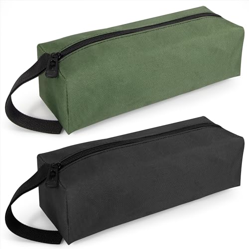 Heveer Kleine Werkzeugtaschen Tragbare Werkzeugtasche Wasserdichte Reißverschluss Taschen für Werkzeug 2 Stück Schwarz Grün von Heveer
