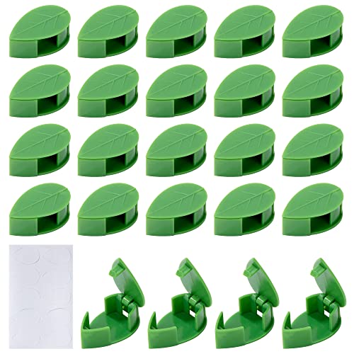 Heveer Pflanzen Wand Clip Kletterpflanzen Befestigungsclip Selbstklebende für Rankhilfehalter Wand Heimdekoration Grün 24 Stück von Heveer