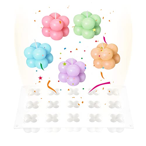 Kerzenform Silikon 15 Mulden 3D Bubble Kerzen Silikonform Mini Ball Cube Kerzenformen für DIY Backen Kuchen Schokolade Seifenwachs Kerzenform Silikon 15 Mulden 3D Bubble Kerzen Silikonform Mini Ball Cube Kerzenformen für DIY Backen Kuchen Schokolade Seifenwachs von Heveer