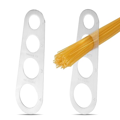Spaghetti Messen Edelstahl Spaghetti Portionierer Spaghettimaß mit 4 Messlöchern Küchenhelfer Werkzeuge 2 Stück von Heveer