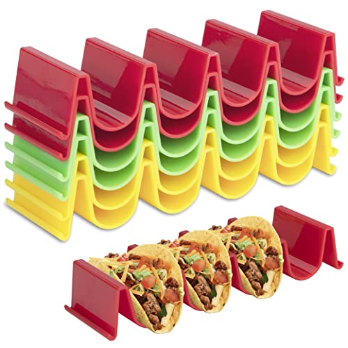 Taco Halter Ständer Taco Tray Holder Hält Je Bis zu 4 Tacos ABS-Kunststoff für Tacos Sandwiches Restaurant Party 6 Stück von Heveer