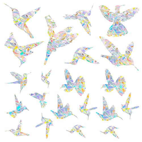 Vogel Form Fenster Aufkleber Regenbogen Fensteraufkleber Anti-Kollision Prism Aufkleber für Vogelschläge Vogelwarnung 21 Stück Vogel Form Fenster Aufkleber Regenbogen Fensteraufkleber Anti-Kollision Prism Aufkleber für Vogelschläge Vogelwarnung 21 Stück von Heveer