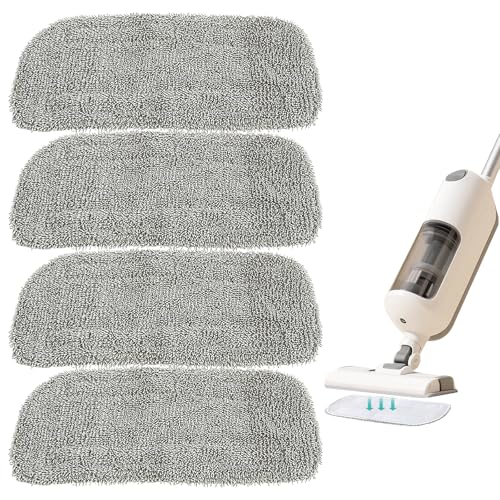 4 Stück Dampfreiniger-Pads, kompatibel mit GorFanty GF-6610B/GF-6610, Neugo NE033/NE033M Serie Dampfreiniger, waschbare und wiederverwendbare Mikrofaser-Ersatz-Mopp-Pads mit magischem Schnallen-Design 4 Stück Dampfreiniger-Pads, kompatibel mit GorFanty GF-6610B/GF-6610, Neugo NE033/NE033M Serie Dampfreiniger, waschbare und wiederverwendbare Mikrofaser-Ersatz-Mopp-Pads mit magischem Schnallen-Design von Hevtsde