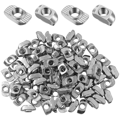 Hevysuo 100 Stück Nutensteine M6,Hammerkopfmutter Kohlenstoffstahl,Tropfen-in T-Nut-Muttern,für 30-Serie Aluminiumprofil,für Aluminiumprofil Extrusionsschlitz Schiene,Silber Hevysuo 100 Stück Nutensteine M6,Hammerkopfmutter Kohlenstoffstahl,Tropfen-in T-Nut-Muttern,für 30-Serie Aluminiumprofil,für Aluminiumprofil Extrusionsschlitz Schiene,Silber von Hevysuo