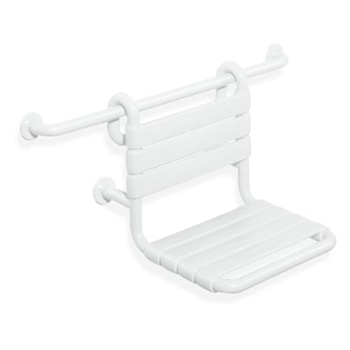 HEWI Einhängesitz Serie 801, Duschsitz bis 150 kg, 345 x 471 x 480 mm, Farbe weiß - 801.51.100 von HEWI