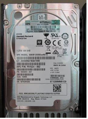 Hewlett Packard Enterprise DRV 1.2TB SFF HDD 10K SS7K & SS8K SG, W126150221 (SS8K SG) von Hewlett Packard Enterprise