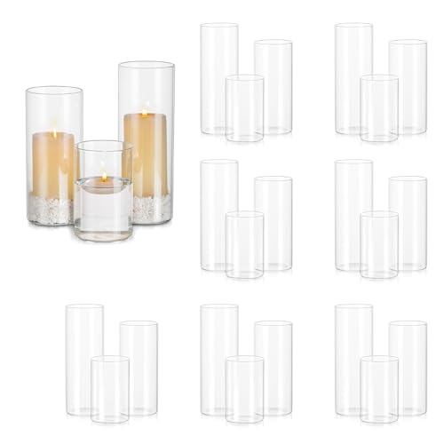 Kerzengläser Glaszylinder für Kerzen Windlicht Glas: Hewory 24er Kerzenglas Gross Windlichter Glasvase Zylinder für Tischdeko Hochzeit Weihnachten - Glaszylinder mit Boden Gläser für Kerzen Kerzengläser Glaszylinder für Kerzen Windlicht Glas: Hewory 24er Kerzenglas Gross Windlichter Glasvase Zylinder für Tischdeko Hochzeit Weihnachten - Glaszylinder mit Boden Gläser für Kerzen von Hewory