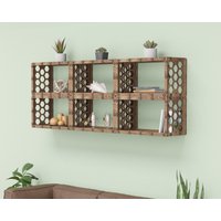 Modulares Wandregal Aus Sperrholz, Laser Cut Hexagon Design Modulares Wandregal Aus Sperrholz, Laser Cut Hexagon Design von HexagonicaUA