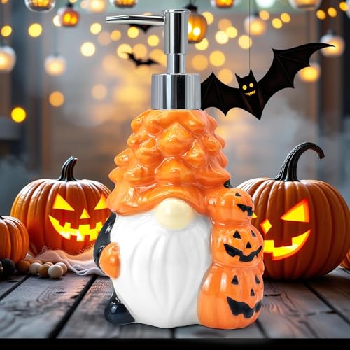 Hexagram Halloween Seifenspender, Halloween Badezimmer Küche Dekor, Zwerg Keramik Seifenspender für Home Indoor Dekorationen, Nachfüllbare Lotion Ätherisches Öl Spender mit Pumpe Hexagram Halloween Seifenspender, Halloween Badezimmer Küche Dekor, Zwerg Keramik Seifenspender für Home Indoor Dekorationen, Nachfüllbare Lotion Ätherisches Öl Spender mit Pumpe von Hexagram