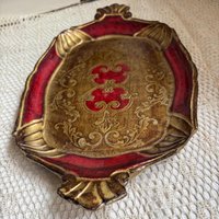Altes Florentiner Tablett von HexenbesenShop
