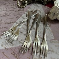 6x Antik Kuchengabeln Silber Advent Und Weihnachten Kaffeetafel von HexenbesenShop