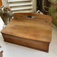 Vintage Holz Schuhputzkasten von HexenbesenShop