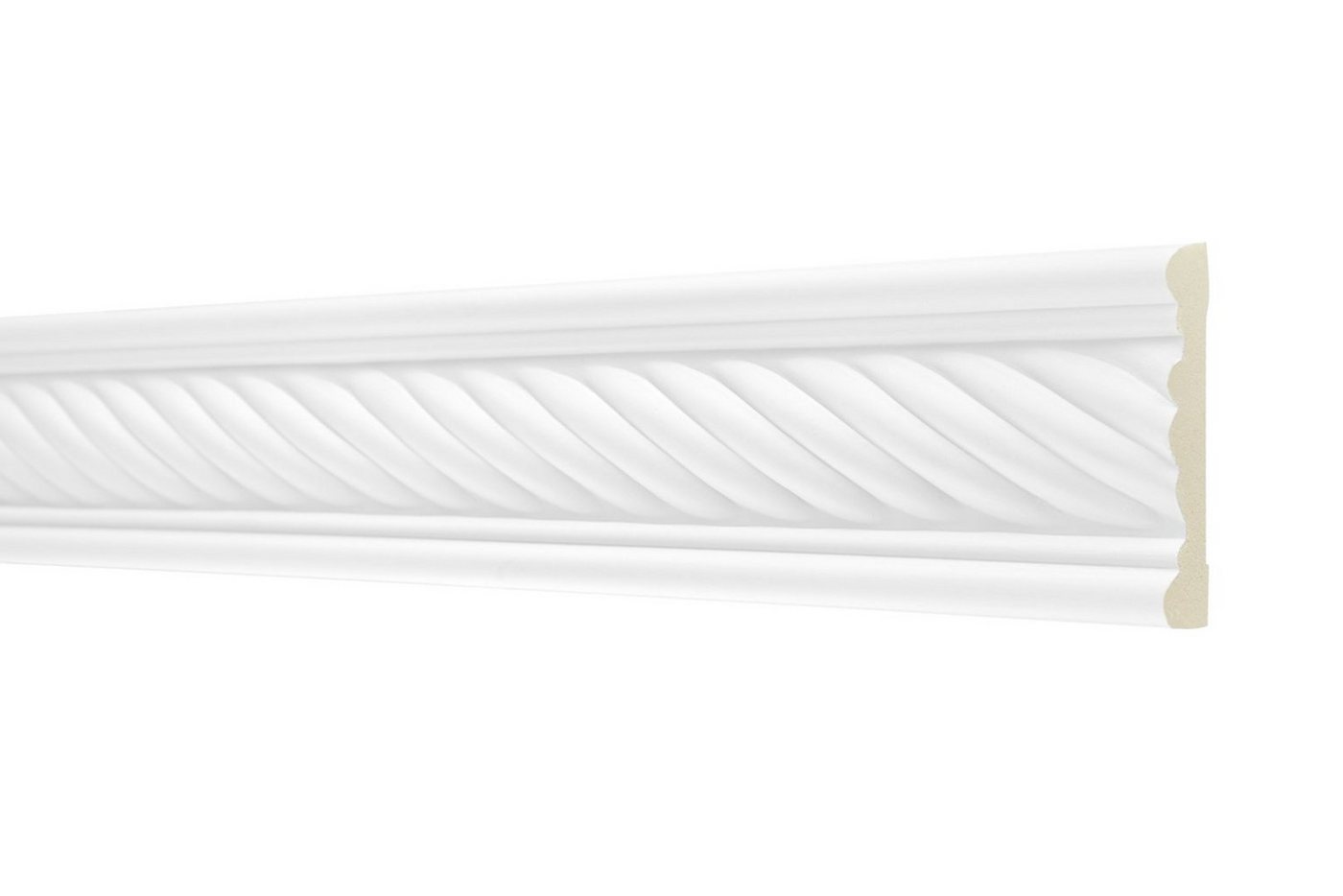 Hexim Perfect Stuckleiste AC 202, Flachprofile aus PU Serie 1 - Stuckprofil gemustert, weißes Zierprofil, hart & stoßfest - Wandleiste vorgrundiert Hexim Perfect Stuckleiste AC 202, Flachprofile aus PU Serie 1 - Stuckprofil gemustert, weißes Zierprofil, hart & stoßfest - Wandleiste vorgrundiert von Hexim Perfect