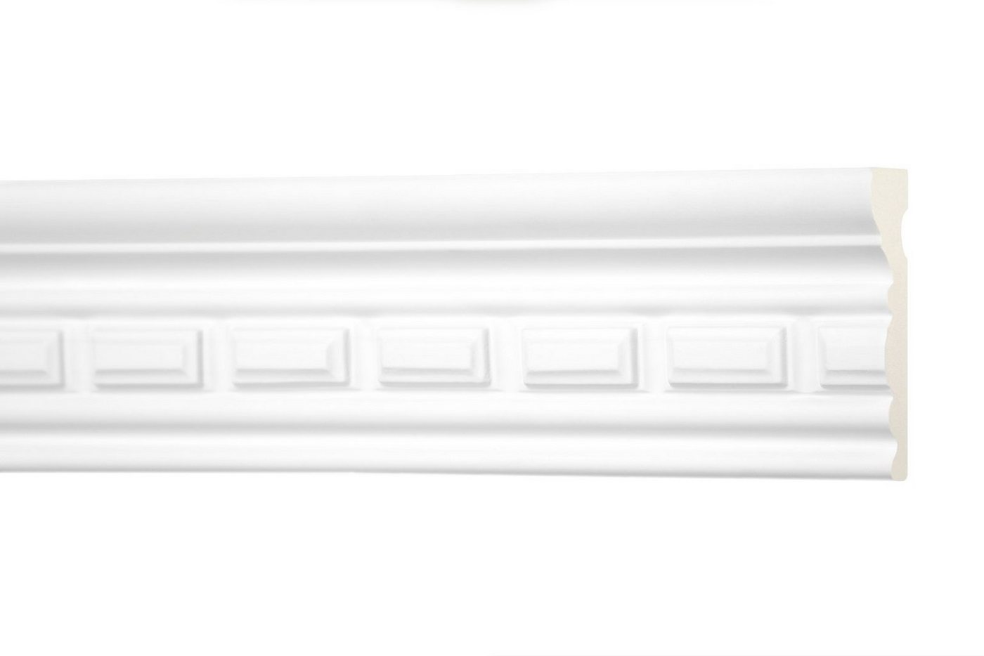 Hexim Perfect Stuckleiste AC 203, Flachprofile aus PU Serie 1 - Stuckprofil gemustert, weißes Zierprofil, hart & stoßfest - Wandleiste vorgrundiert Hexim Perfect Stuckleiste AC 203, Flachprofile aus PU Serie 1 - Stuckprofil gemustert, weißes Zierprofil, hart & stoßfest - Wandleiste vorgrundiert von Hexim Perfect