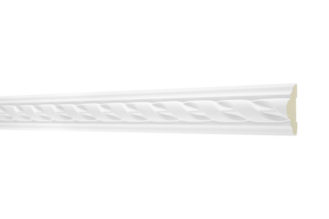 Hexim Perfect Stuckleiste AC 204, Flachprofile aus PU Serie 1 - Stuckprofil gemustert, weißes Zierprofil, hart & stoßfest - Wandleiste vorgrundiert Hexim Perfect Stuckleiste AC 204, Flachprofile aus PU Serie 1 - Stuckprofil gemustert, weißes Zierprofil, hart & stoßfest - Wandleiste vorgrundiert von Hexim Perfect