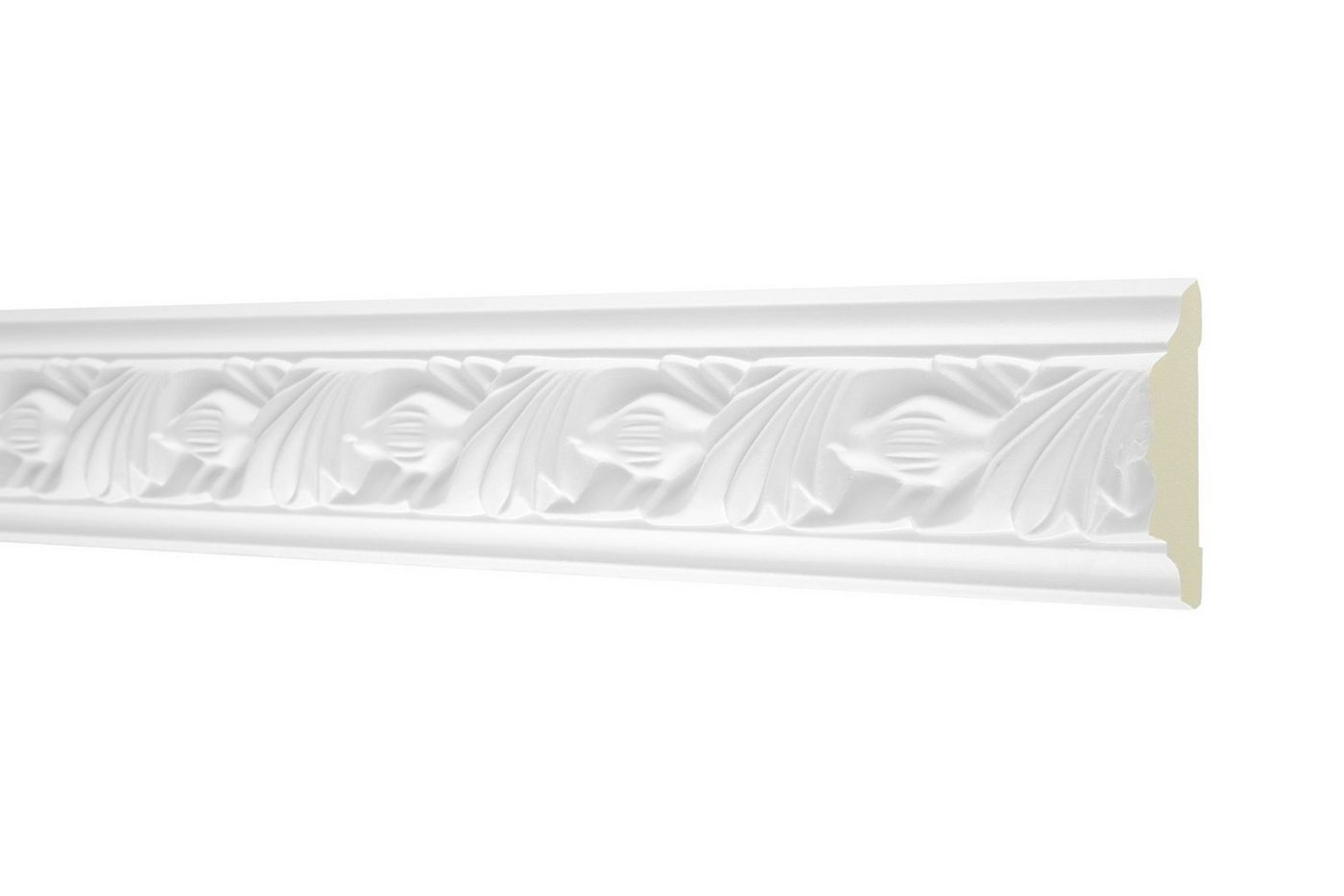 Hexim Perfect Stuckleiste AC 258, Flachprofile aus PU Serie 2 - Stuckprofil gemustert, weißes Zierprofil, hart & stoßfest - Wandleiste vorgrundiert Hexim Perfect Stuckleiste AC 258, Flachprofile aus PU Serie 2 - Stuckprofil gemustert, weißes Zierprofil, hart & stoßfest - Wandleiste vorgrundiert von Hexim Perfect