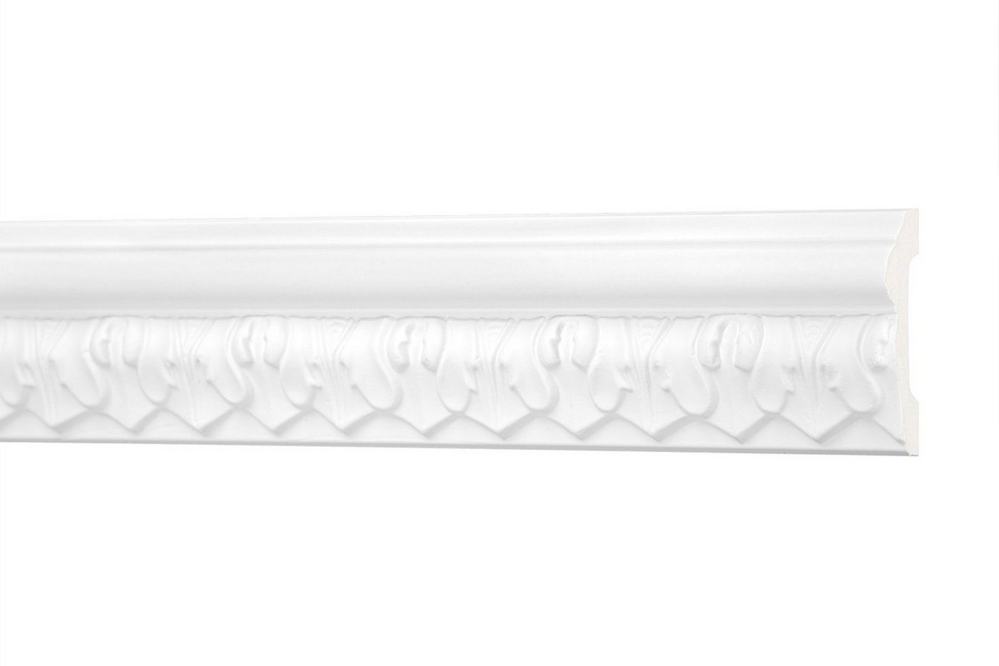 Hexim Perfect Stuckleiste AC 279, Flachprofile aus PU Serie 2 - Stuckprofil gemustert, weißes Zierprofil, hart & stoßfest - Wandleiste vorgrundiert Hexim Perfect Stuckleiste AC 279, Flachprofile aus PU Serie 2 - Stuckprofil gemustert, weißes Zierprofil, hart & stoßfest - Wandleiste vorgrundiert von Hexim Perfect