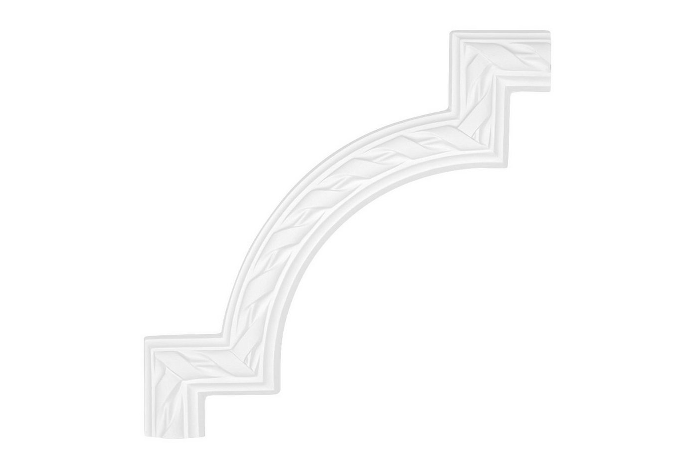 Hexim Perfect Stuckleiste AC204-12, Wand- und Deckenumrandung aus PU - Segment als Ergänzung zur Flachleiste, hart & stoßfest, weiß - Spiegelrahmen von Hexim Perfect