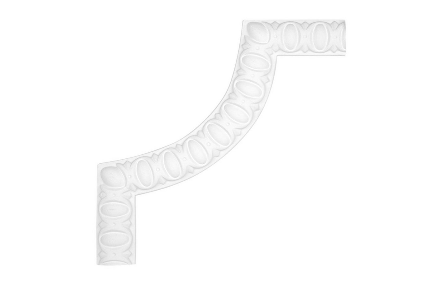 Hexim Perfect Stuckleiste AC220-12, Wand- und Deckenumrandung aus PU - Segment als Ergänzung zur Flachleiste, hart & stoßfest, weiß - Spiegelrahmen von Hexim Perfect