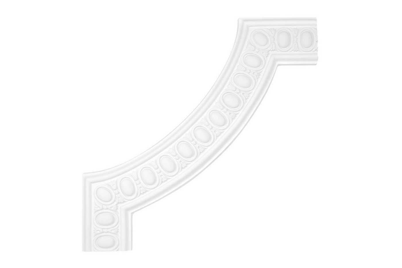 Hexim Perfect Stuckleiste AC250-12, Wand- und Deckenumrandung aus PU - Segment als Ergänzung zur Flachleiste, hart & stoßfest, weiß - Spiegelrahmen von Hexim Perfect