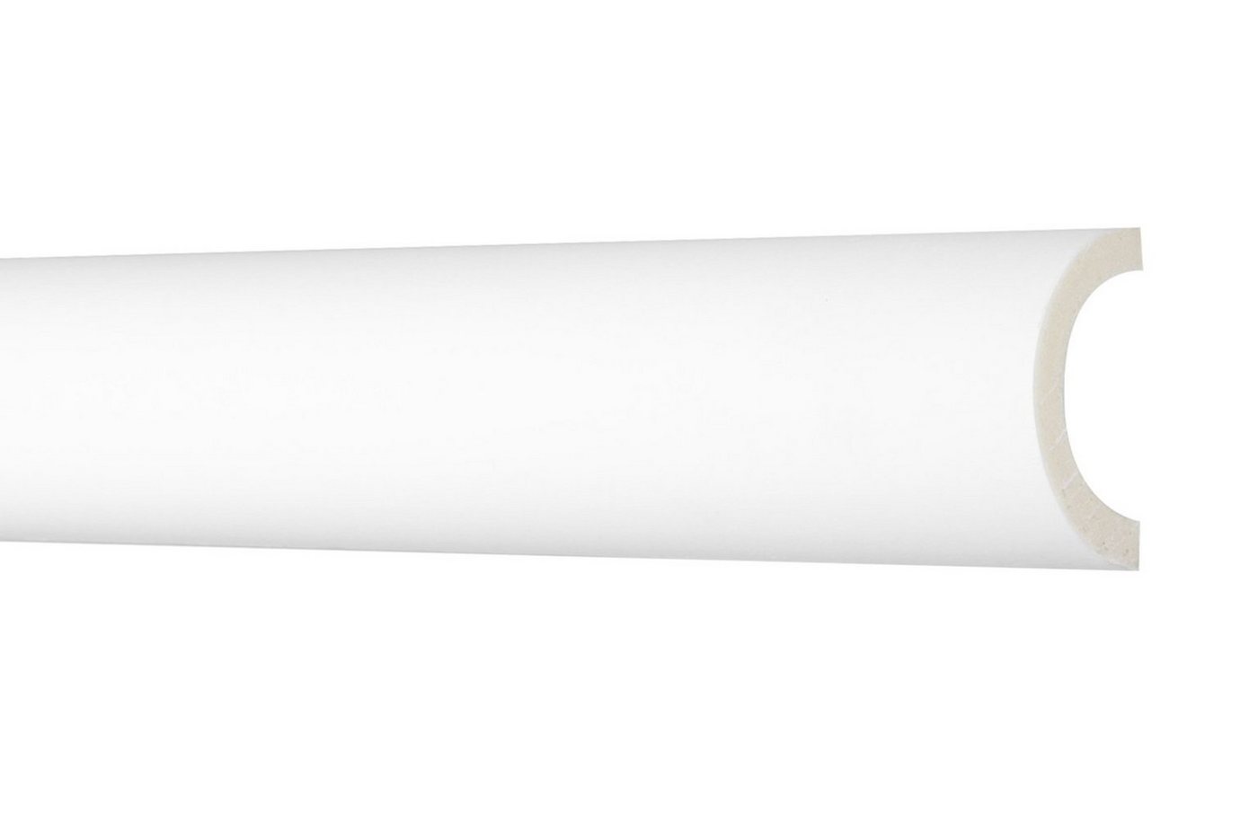 Hexim Perfect Stuckleiste AD 371, Flachleiste aus PU Serie 1 - Stuckleiste glatt, weißes Zierprofil, hart & stoßfest - Wandleiste vorgrundiert von Hexim Perfect