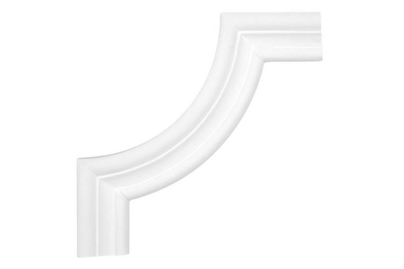 Hexim Perfect Stuckleiste AD318-12, Wand- und Deckenumrandung aus PU - Segment als Ergänzung zur Flachleiste, hart & stoßfest, weiß - Spiegelrahmen von Hexim Perfect