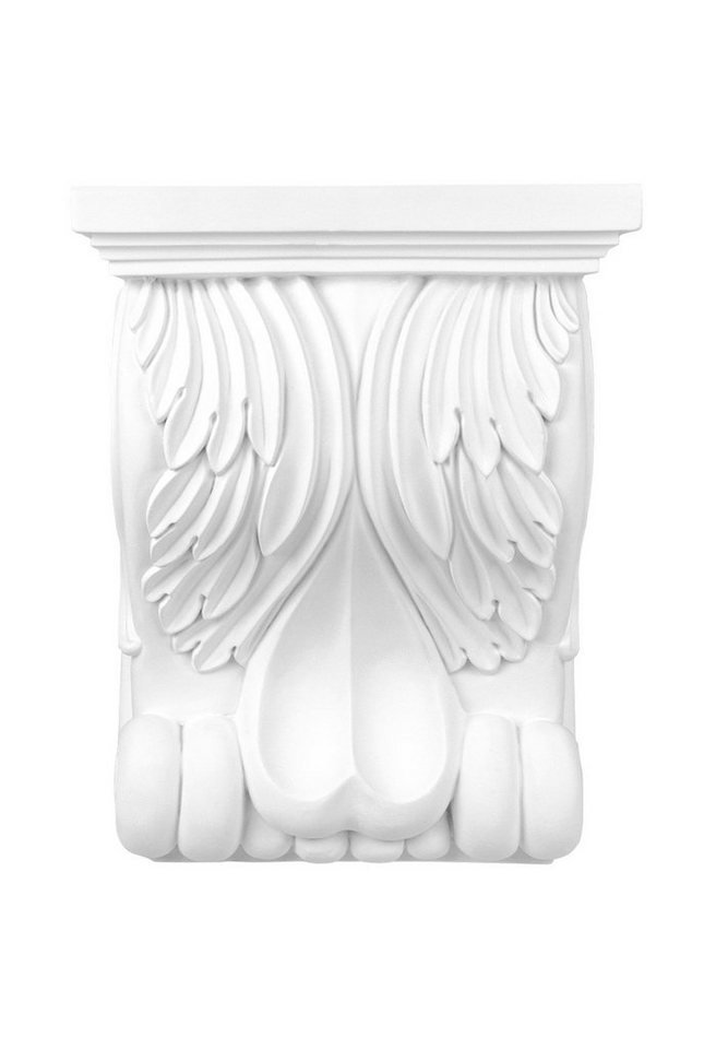 Hexim Perfect Wanddekoobjekt C8004 (Stuckkonsole - große Auswahl an Wandkonsolen - Antike Wanddeko im Barock- & Jugendstil aus vorgrundiertem, schlagfestem Polyurethan (C8003 - 190x137mm) von Hexim Perfect