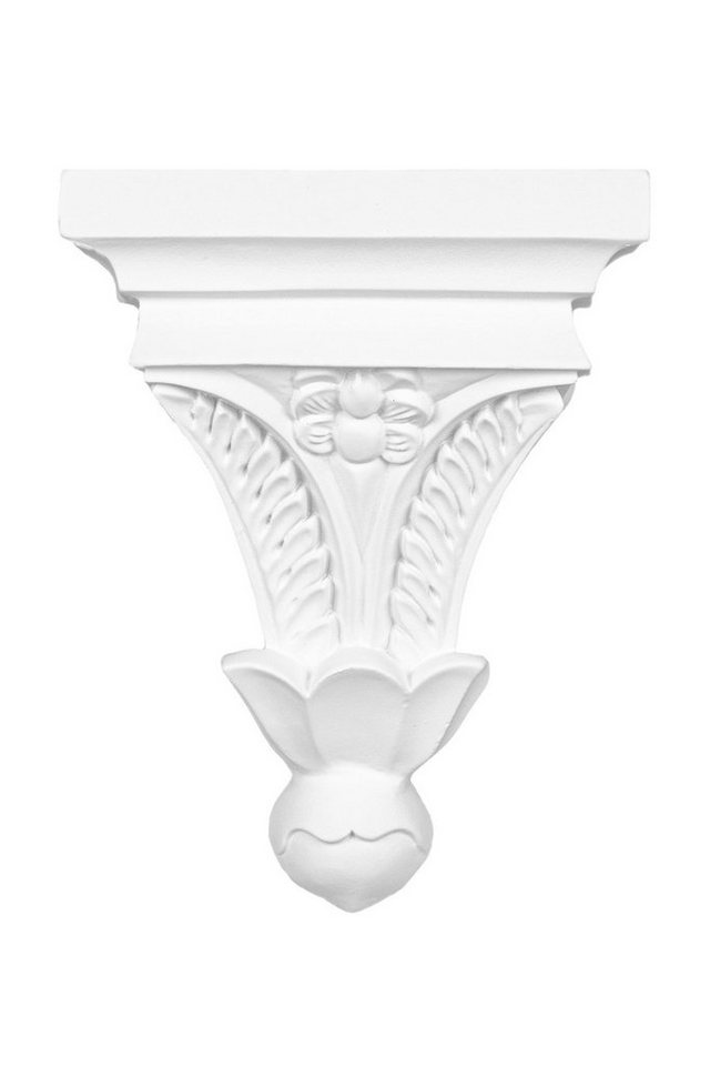 Hexim Perfect Wanddekoobjekt C8013 (Stuckkonsole - große Auswahl an Wandkonsolen - Antike Wanddeko im Barock- & Jugendstil aus vorgrundiertem, schlagfestem Polyurethan (C8011 - 120x77mm) von Hexim Perfect