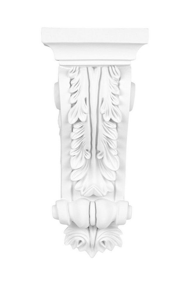 Hexim Perfect Wanddekoobjekt C8027 (Stuckkonsole - große Auswahl an Wandkonsolen - Antike Wanddeko im Barock- & Jugendstil aus vorgrundiertem, schlagfestem Polyurethan (C8018 - 160x75mm) von Hexim Perfect