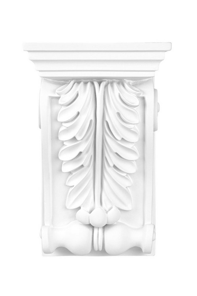 Hexim Perfect Wanddekoobjekt C8031 (Stuckkonsole - große Auswahl an Wandkonsolen - Antike Wanddeko im Barock- & Jugendstil aus vorgrundiertem, schlagfestem Polyurethan (C8030 - 136x84mm) von Hexim Perfect